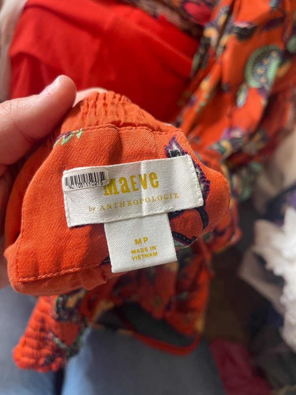 Anthropologie Maeve Floral Cross-Back Maxi Dress Size MP - Picture 12 of 12